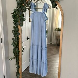 Blue maxi dress gauze like material